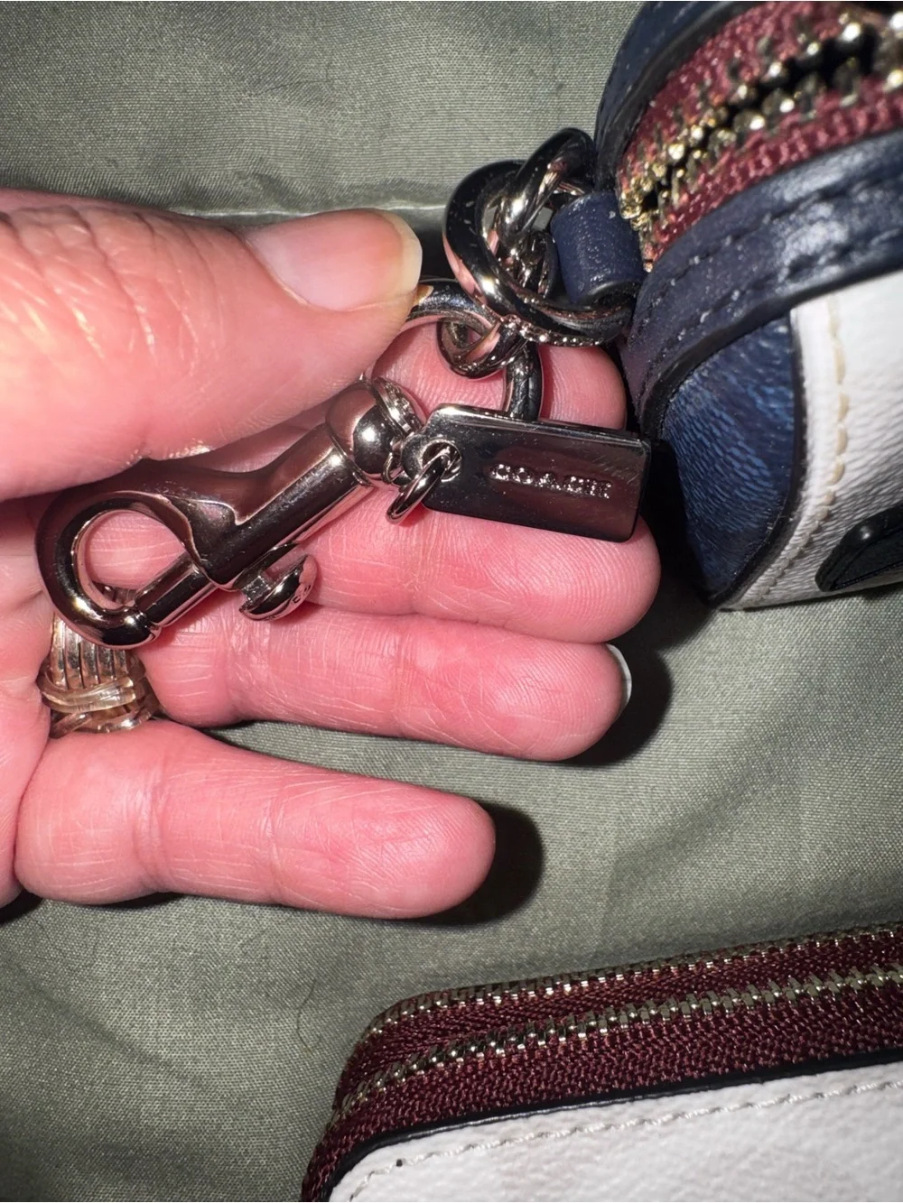Coach Rowan signature keychain, wallet, and tiny satchel vintage all new rare!